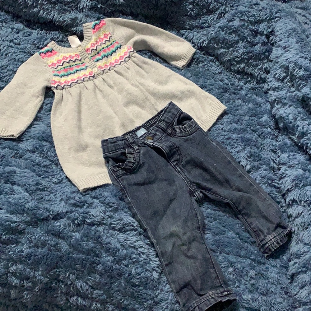 Used sweater and Jean set